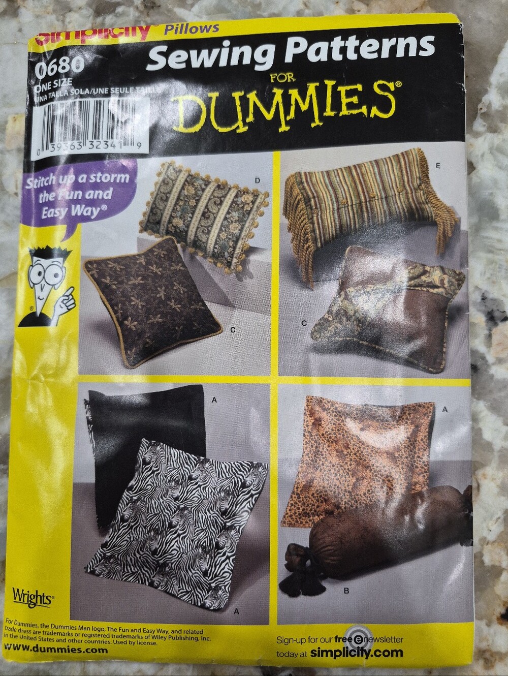 New Simplicity Sewing Patterns For Dummies Pillows Pattern